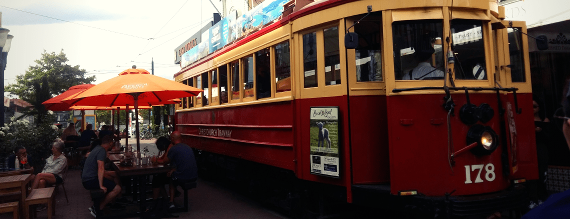 tram em Christchurch